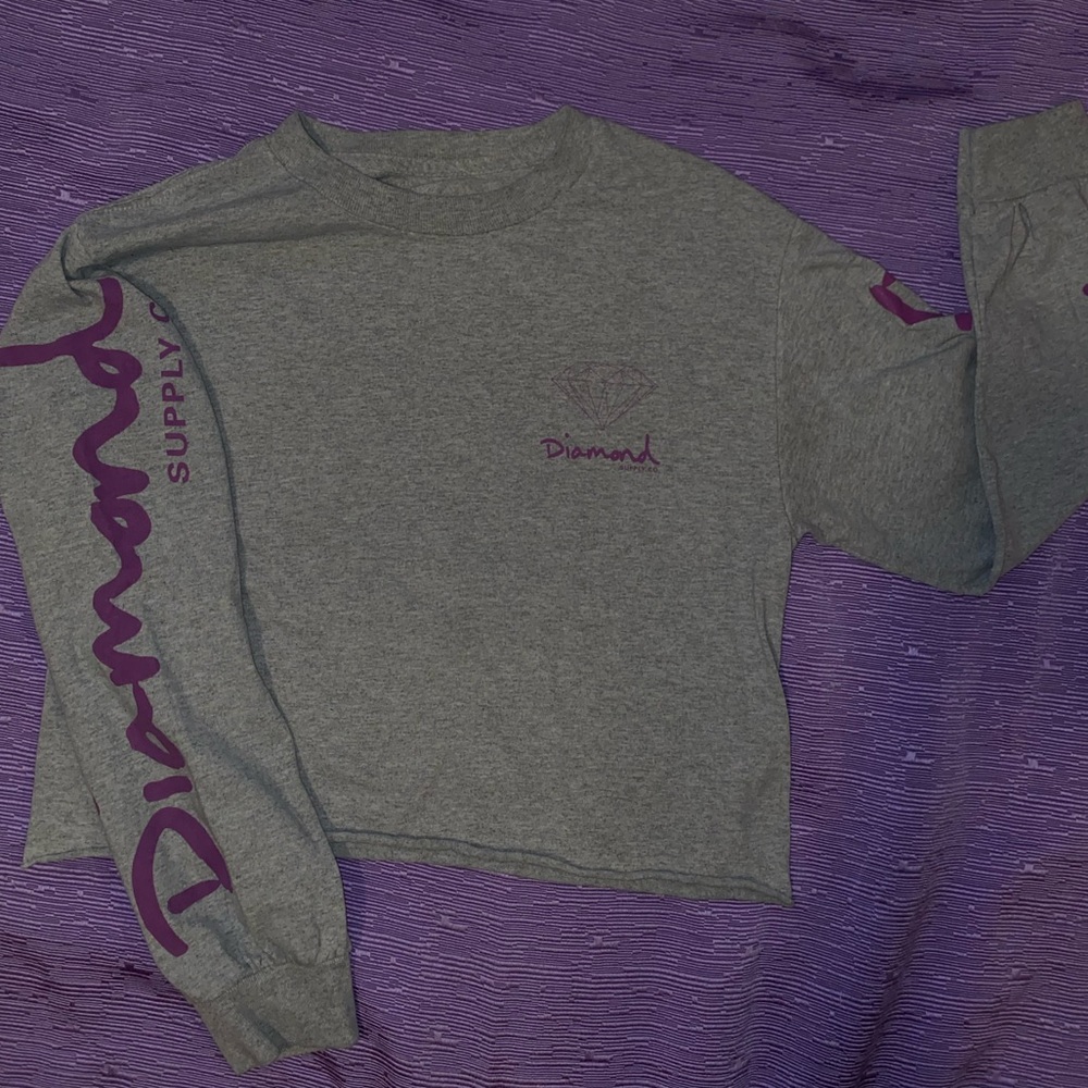 Fairly cropped diamond supply co long sleeve